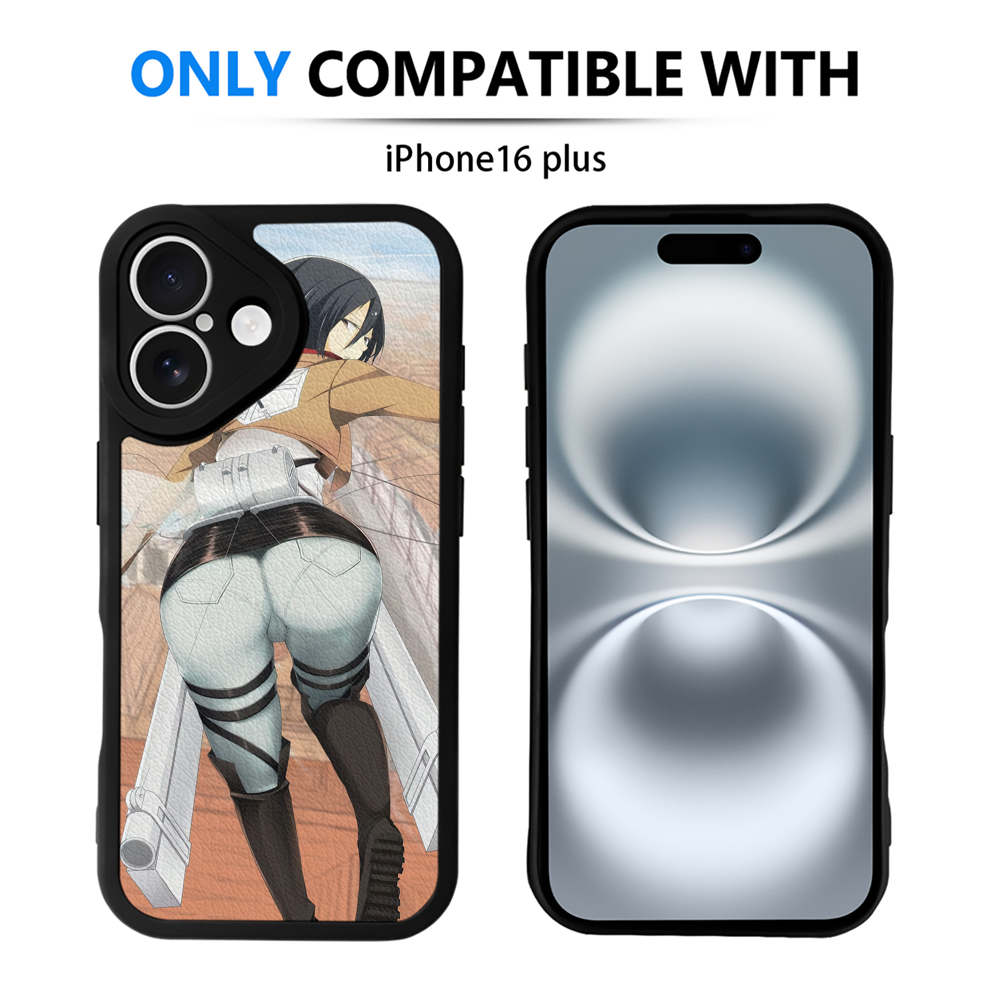 （画像用） 進撃の巨人 Attack on Titan 【iPhone 16シリーズ対応】シリコンスマホケース（レザー調） 材質：シリコン